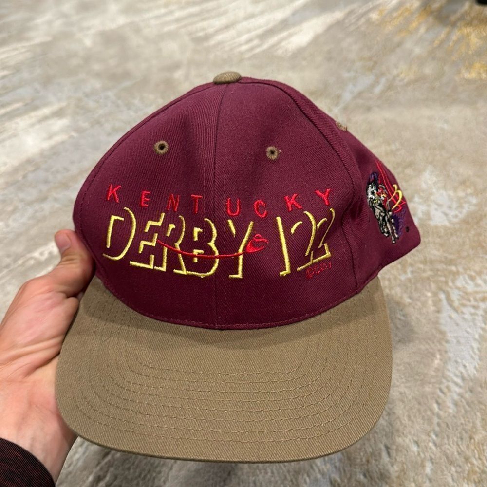 Vintage RARE 1996 Kentucky Derby 122 Red Snapback Baseball Cap Hat - All Pro